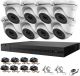 HiLook 2MP 8Ch DVR-208G-F1 8 X Outdoor HD Eyeball Cameras CCTV System KIT 1TB
