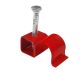 Round Metal Cable Clips 8.75mm Red – Pack of 100