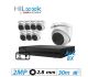 HiLook 2MP 8Ch DVR-208G-F1 8 X Outdoor HD Eyeball Mic Cameras CCTV System KIT 1TB