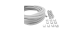 25mm x 10m PVC Contractor Packs of corrugated conduit with 10 Glands – White