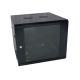 Midas Gold 9u 600x600mm Wall Cabinet - Glass Door - Black