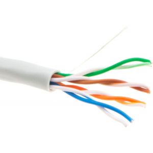 AVA Cat5e UTP 4 pair Solid Copper Indoor CCTV/Networking Indoor Cable 100m - White