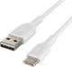 Belkin USB-C to USB-A Boost Charge Type C Cable for Samsung, Pixel, iPad Pro 1m - White