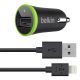 Belkin 2.1AMP 10W iPhone iPad Car Charger with Lightning to USB Cable 1.2m