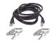Belkin Patch cable - RJ-45(M) - RJ-45(M) - 10m ( CAT 5e ) - black networking cable