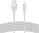 Belkin BoostCharge Pro Flex Braided USB Type A to Lightning Cable 3M MFi Certified  -White
