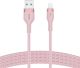Belkin BoostCharge Pro Flex Braided USB Type A to Lightning Cable 2M MFi Certified -Pink