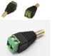 Male DC Power Plug Connector terminal For TVI CCTV Cameras Pack of 100 - Gold