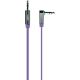 Belkin MixIt Colour Range 0.9m Flat Right Angle AUX Cable for iPhone iPad smartphone and Tablets-Purple