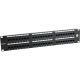 Excel Cat6 48 Port Unscreened Patch Panel 2U LSA Punch Down Cable Management Black