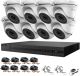 HiLook 2MP 8 Eyeball Audio camera Kit with 1TB Storage Drive