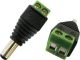 Male DC Power Plug Connector terminal For TVI CCTV Cameras DC2.1 
