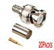 OYN-X BNC MALE CRIMP-ON CRIMP ON CONNECTORS PLUGS RG59 Cable CCTV PACK OF 20