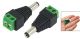 Male DC Power Plug Connector terminal For TVI CCTV Cameras Pack of 50
