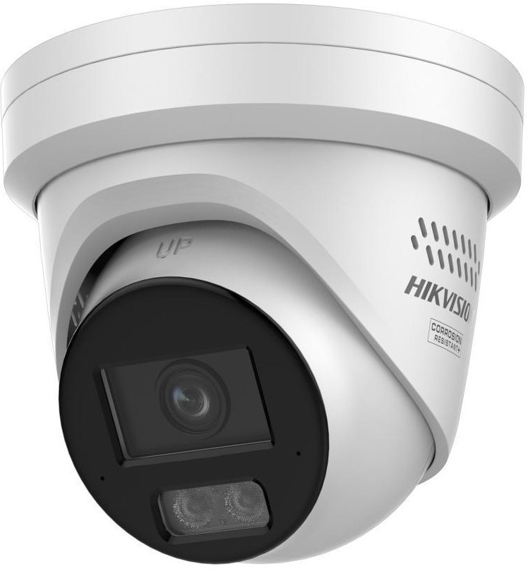 Hikvision 12MP Acusense Strobe Light and Audible Warning IP Turret  Camera 4mm – White  