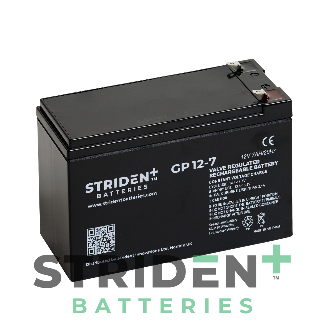 Strident AGM GP12-7 12v 7Ah Alarm and Fire Panel Backup Battery
