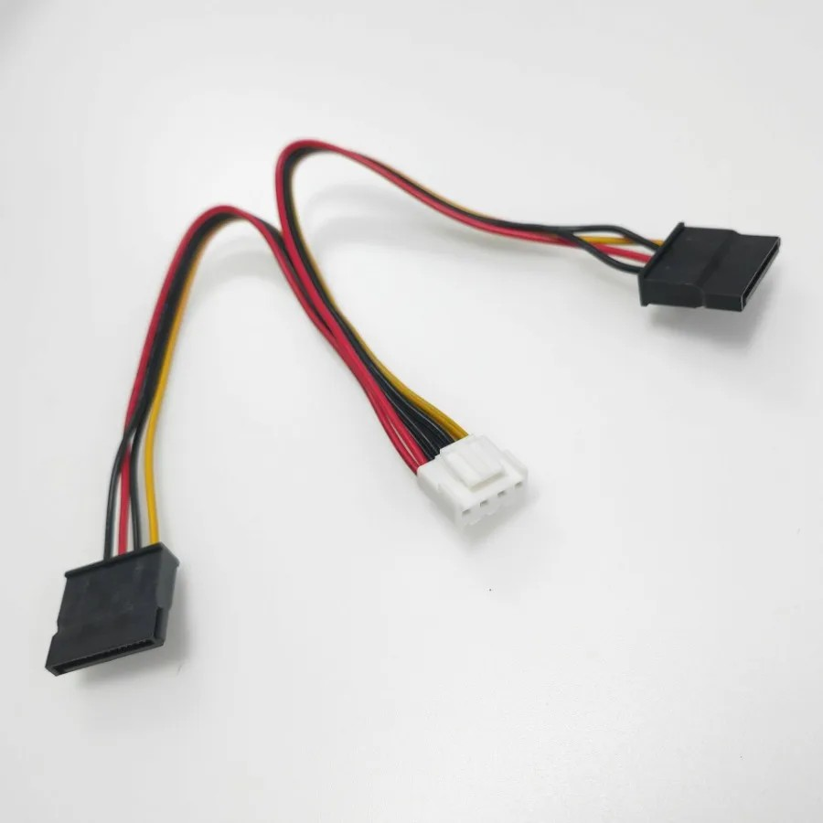 Hikvision DVR NVR 4 Pin to 2x SATA Female Hard Drive Power Adapter Long Cable