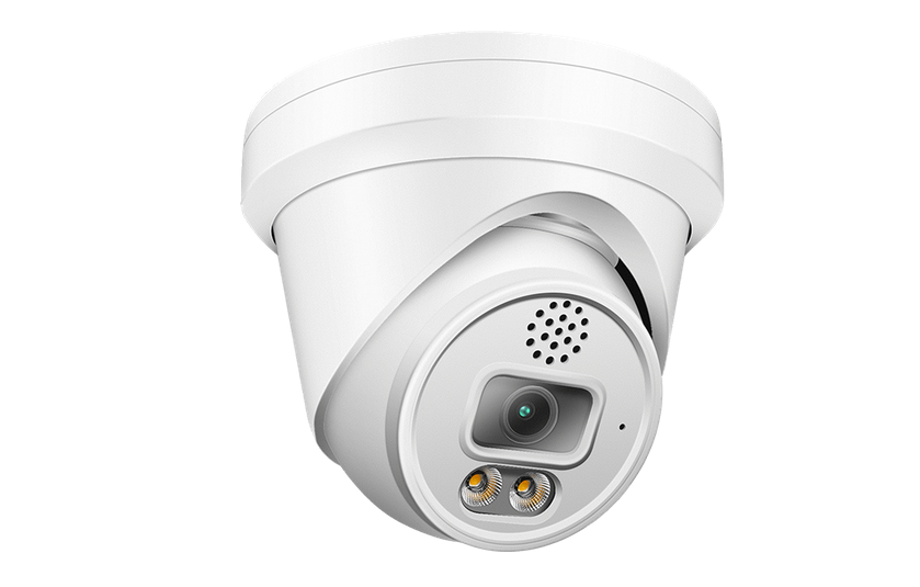 8MP Face Detection VCA AI Human & Vehicle Detection Two-way Audio Dual Light PoE Turret IP Camera