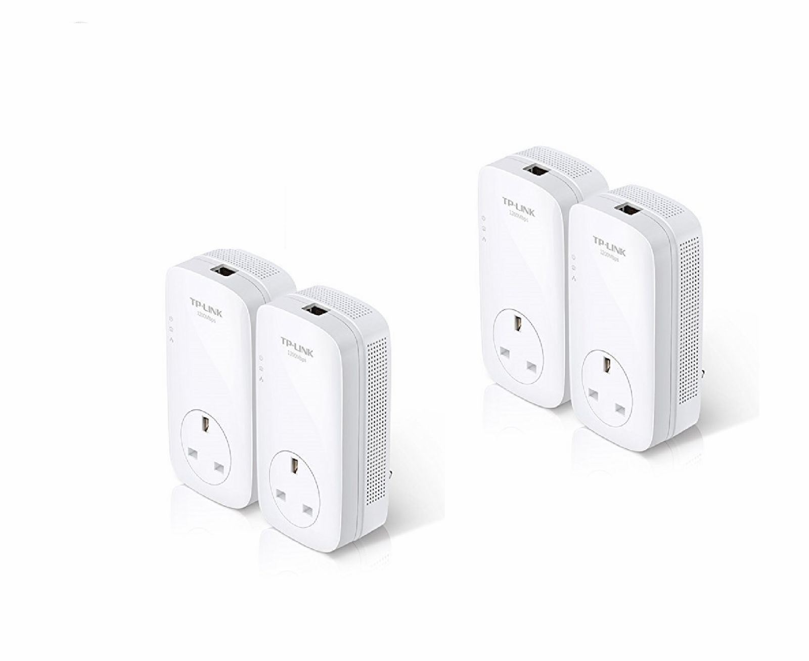 TP-Link TL-PA8010P AV1300 Gigabit Passthrough Powerline Gaming Plug 1300Mbps X 4 Refurbished